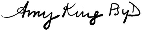 Amy King signature